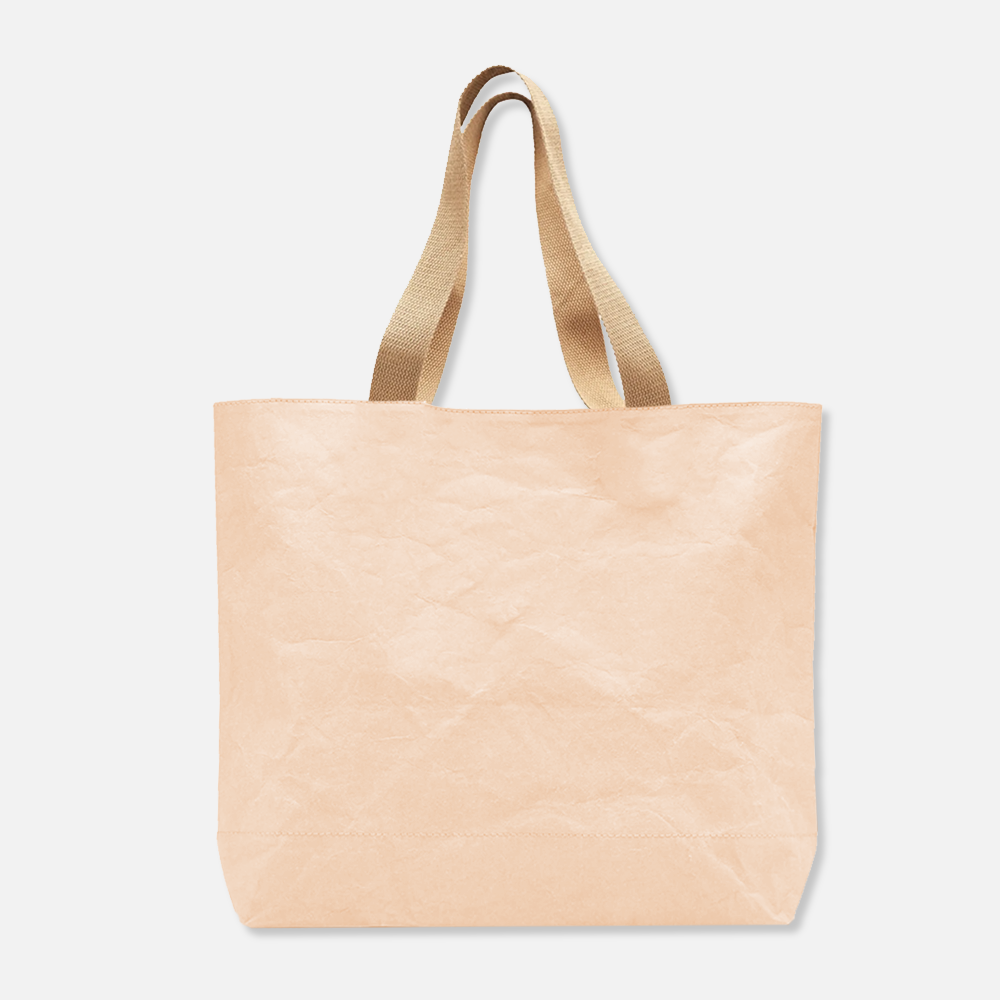 Custom Logo Washable Kraft Paper Tote Bag