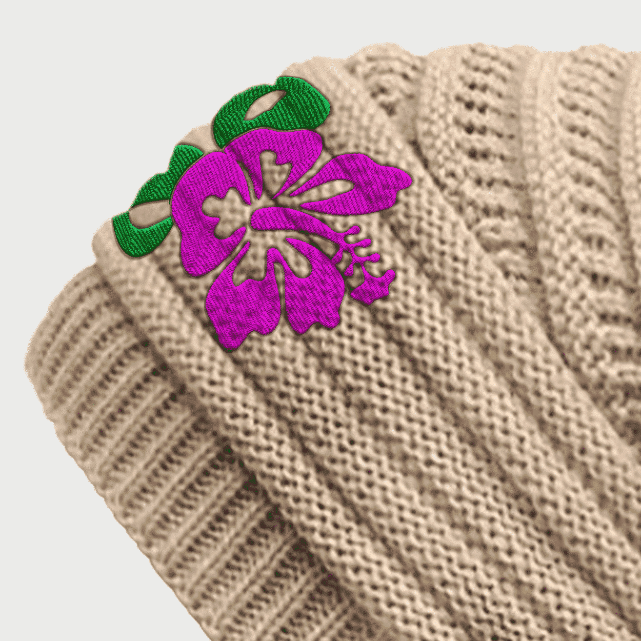 Womens Knitted Baggy Beanie