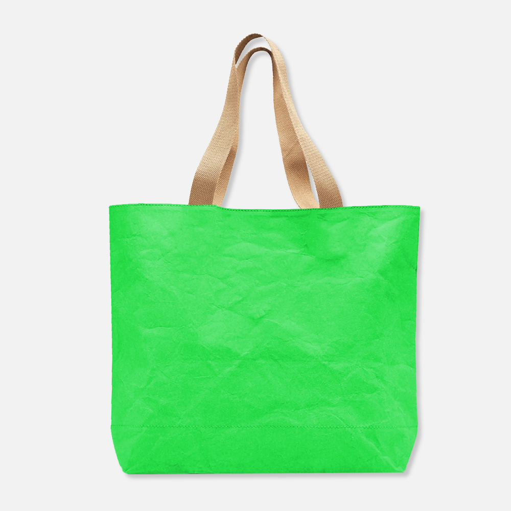 Custom Logo Washable Kraft Paper Tote Bag