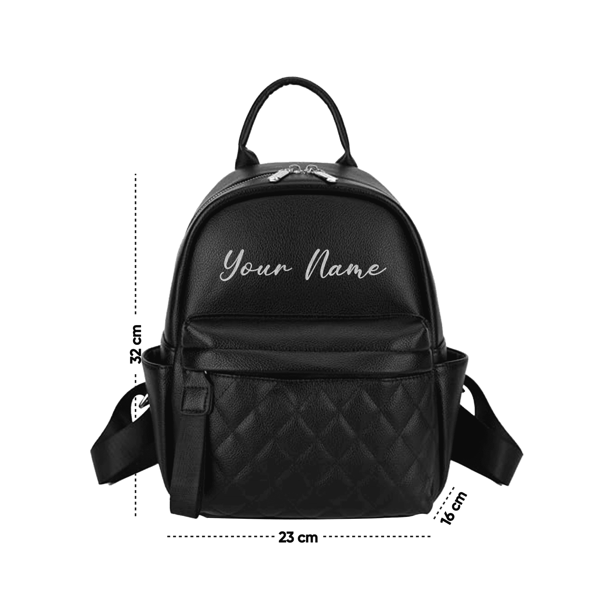 Embroidered PU Backpack for Women