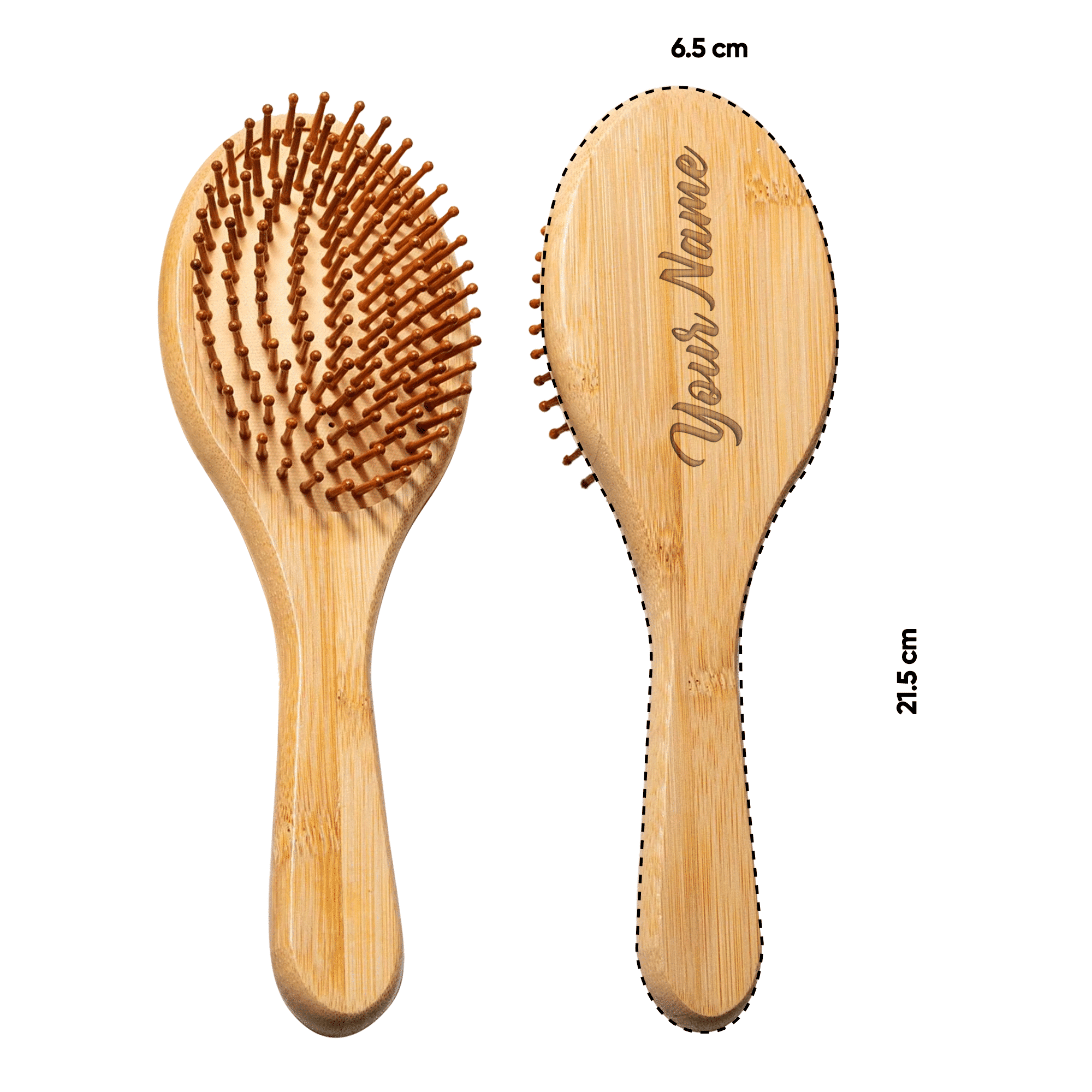 Engraved Wooden Hair Brush