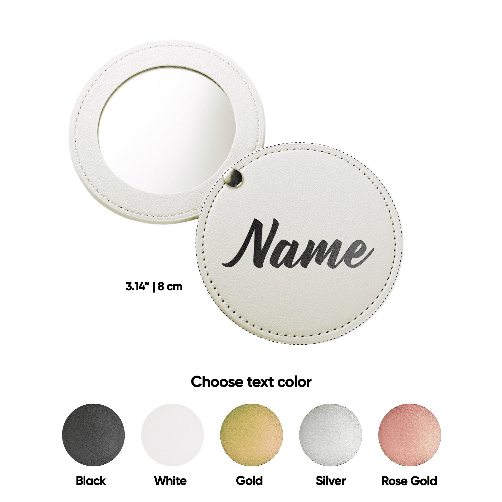 Leather Travel Makeup Mirror