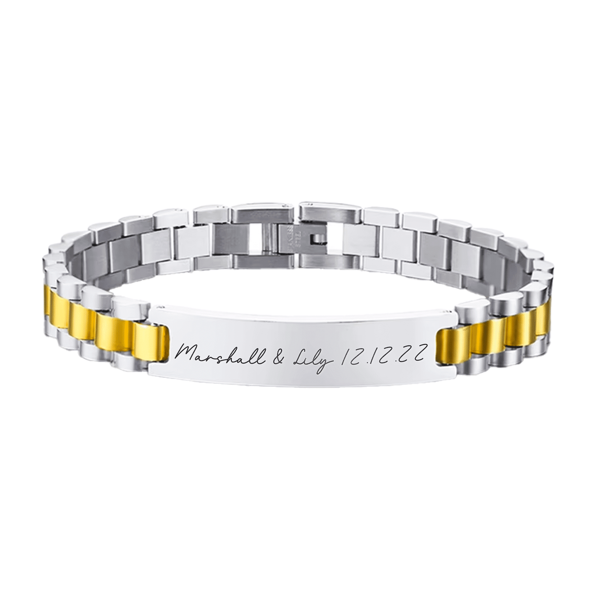 Engraved Clasp Bracelet