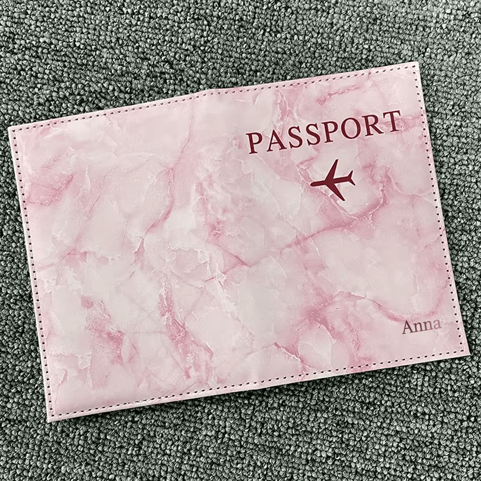 Marble Passport Holder Wallet