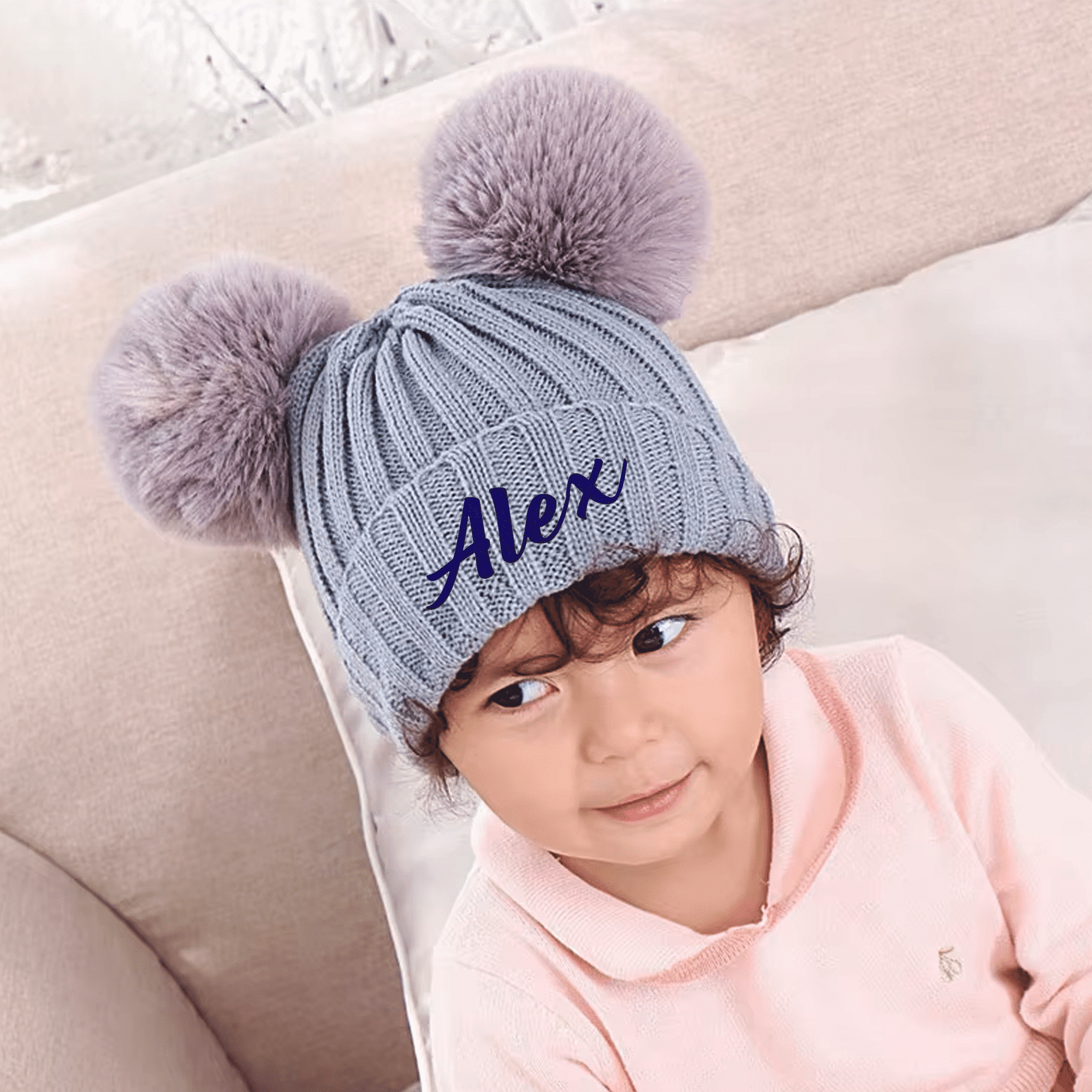 Kids Pom Pom Beanie