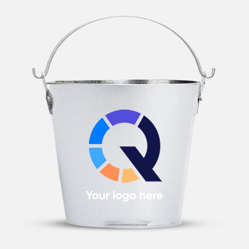 Factory Custom 5L/8L/10L Galvanized Iron Metal Tin Beer Ice Bucket for Champagne Beverage With Handle