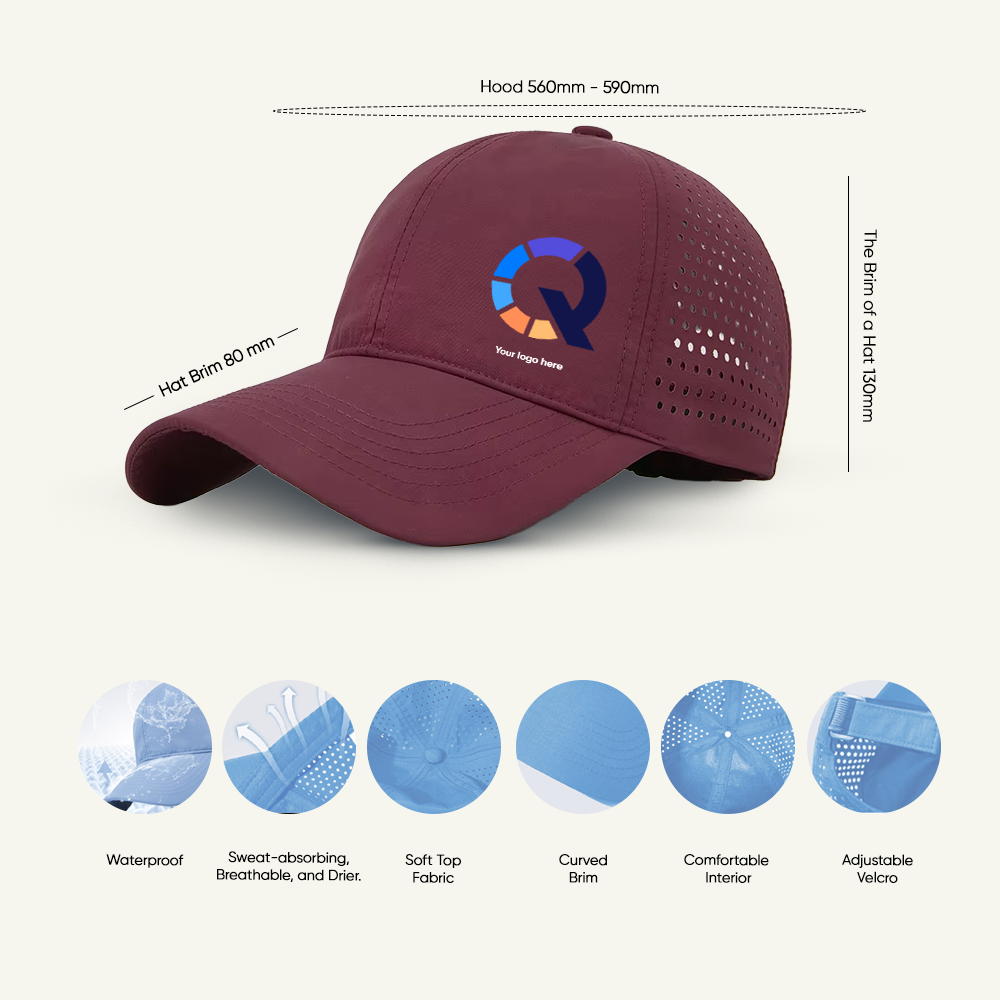 Custom High Quality Waterproof Quick Drying Baseball Cap Outdoor Sun Protection Hat Custom Logo Embroidery Baseball Hat