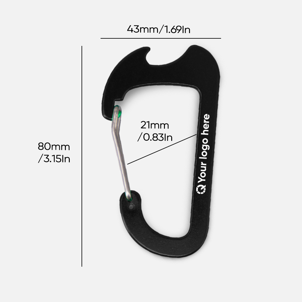 Custom Heavy Duty Carabiner with Bottle Opener