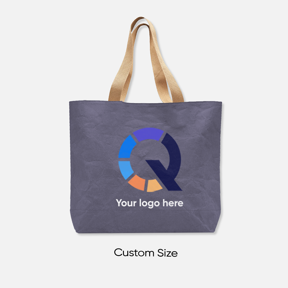 Custom Logo Washable Kraft Paper Tote Bag