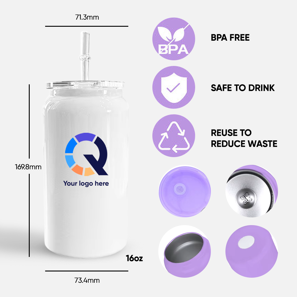 Custom 16oz Stainless Steel Tumbler with Straw