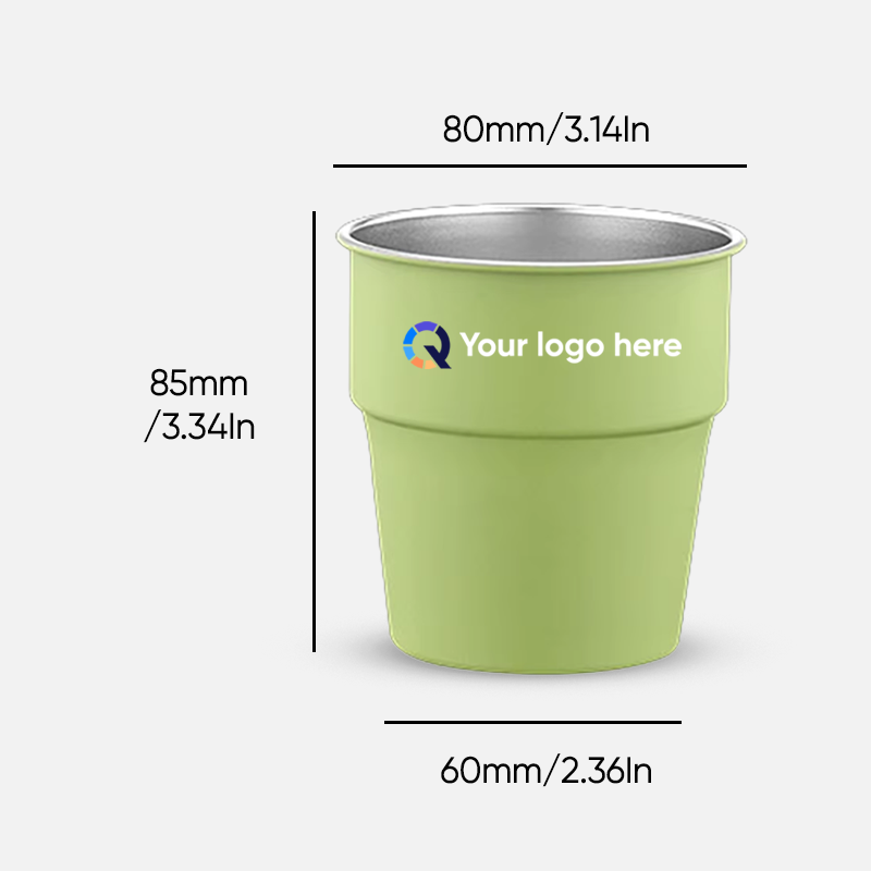 Custom Logo 8oz Stainless Steel Pint Glasses