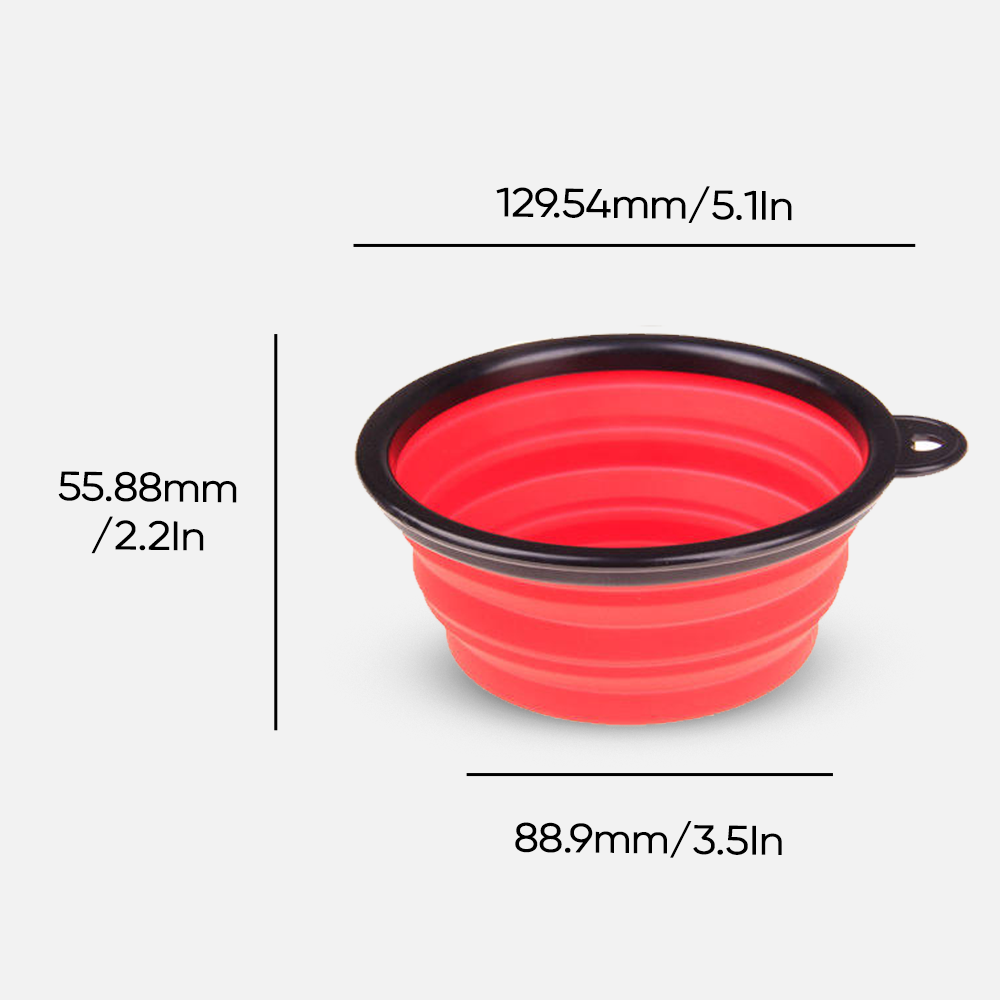 Custom Collapsible Silicone Travel Pet Bowl