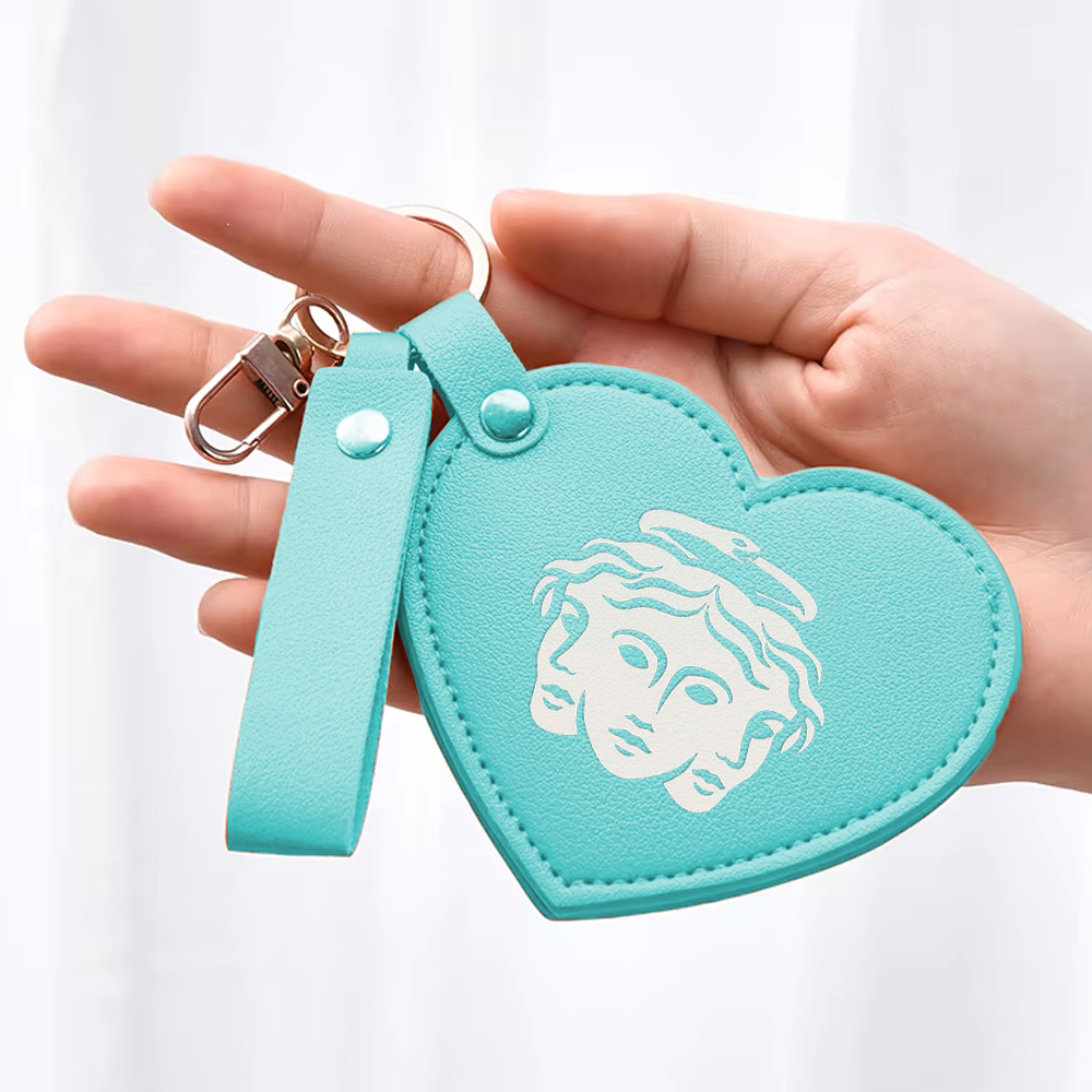 Custom Logo Heart Shaped Pocket Mirror