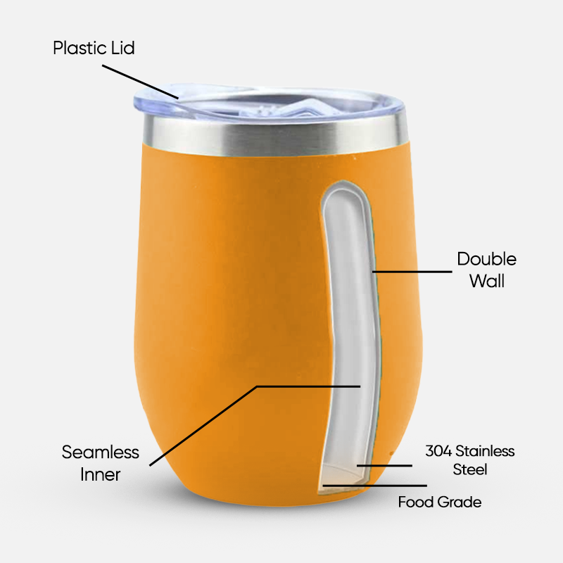 Custom Logo 12oz Insulated Wine Tumbler