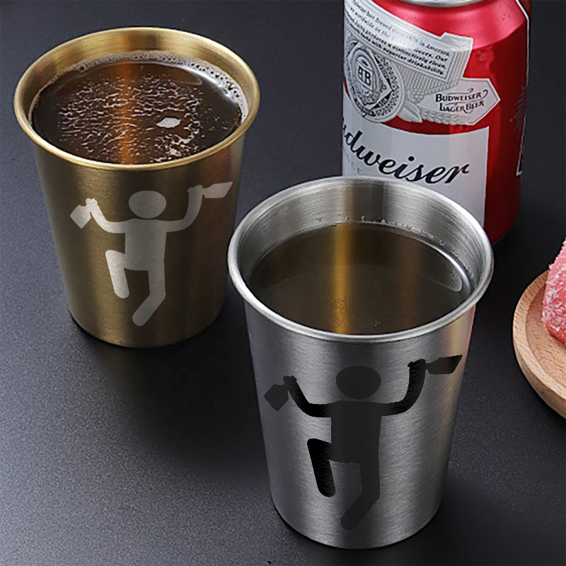 Custom LOGO Stackable 16oz Metal Pint Cups Durable Premium 304 Stainless Steel Cup