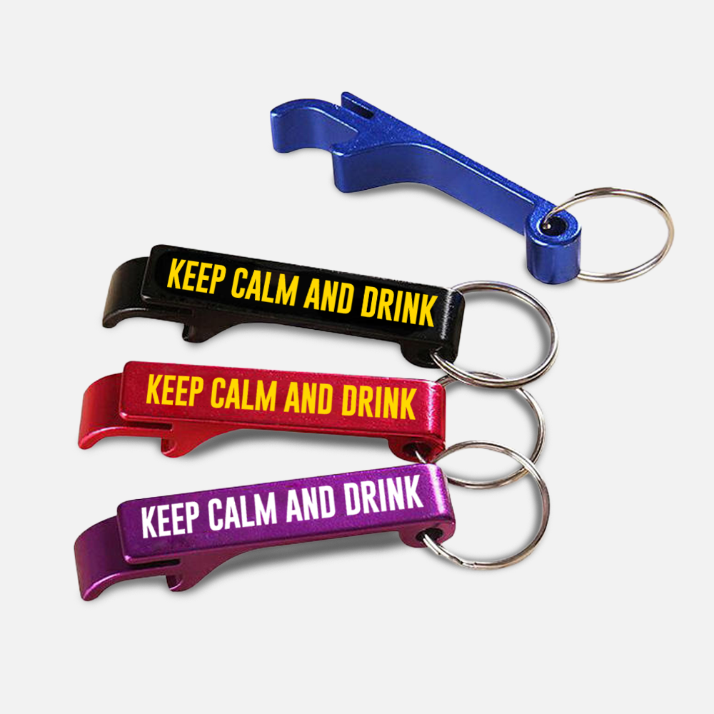 Custom Logo Aluminum Keychain Bottle Opener