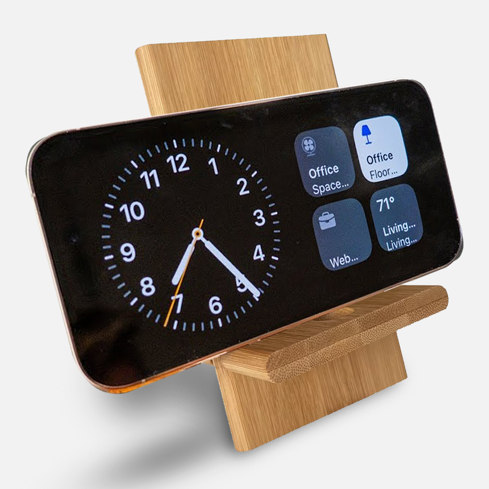 Custom Logo Bamboo Phone Stand