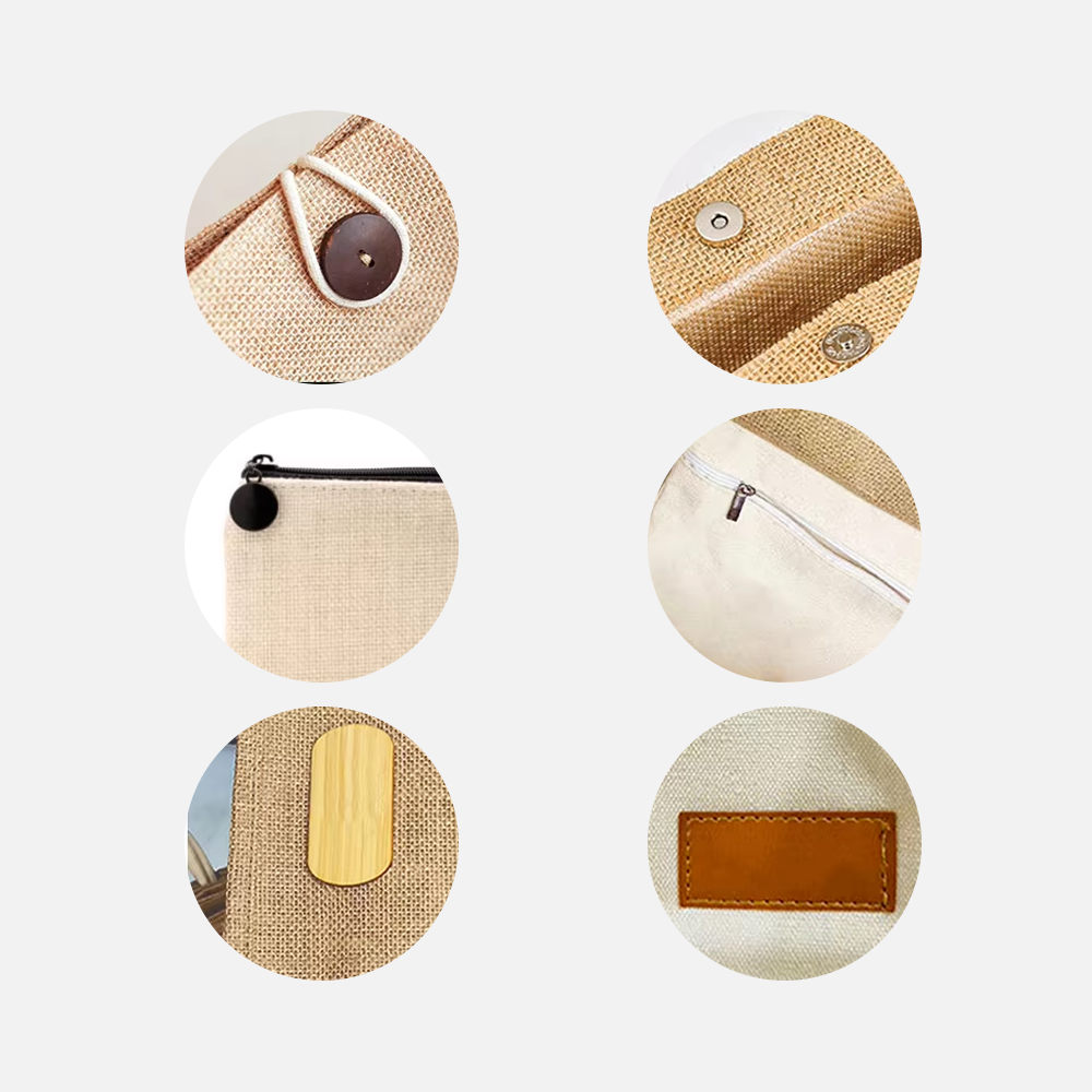 Custom Logo Foldable Jute Tote Bag