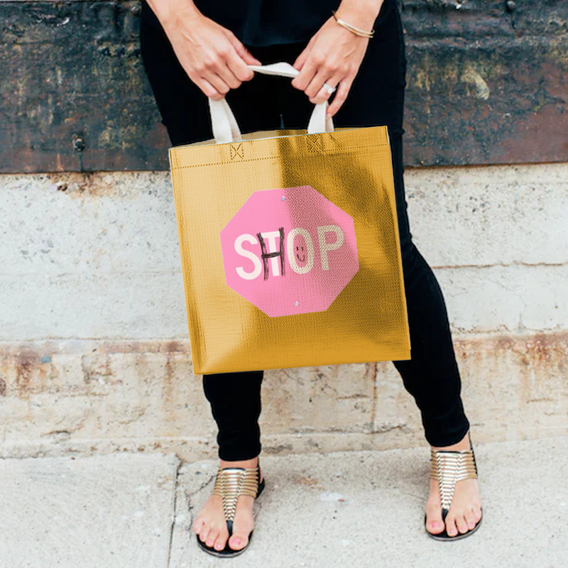 Custom Logo Non-Woven Shopping Tote Bags