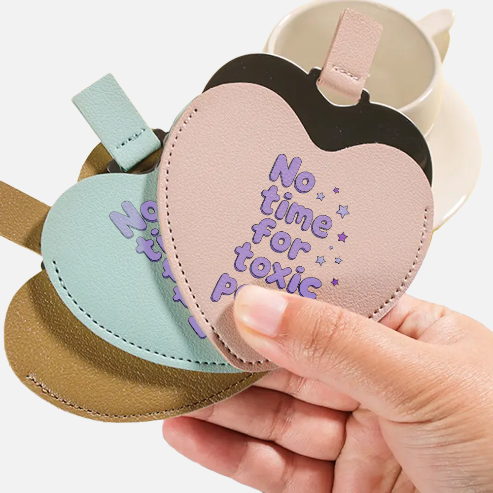 Custom Logo Heart Compact Mirror