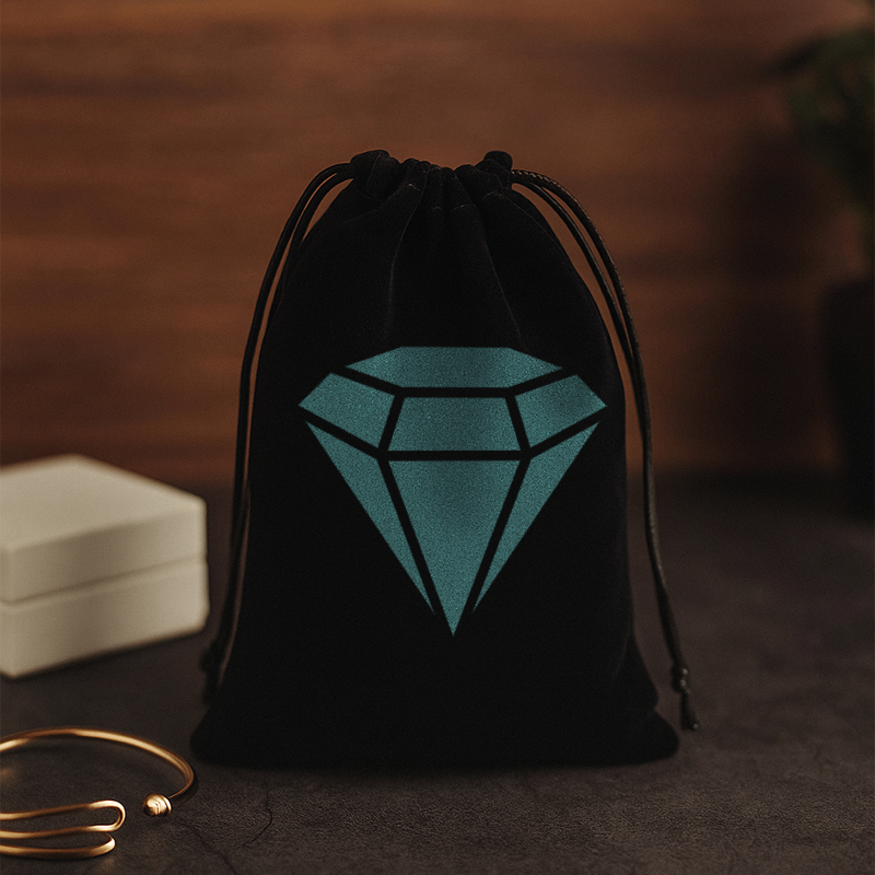 Custom Logo Velvet Jewelry Pouch