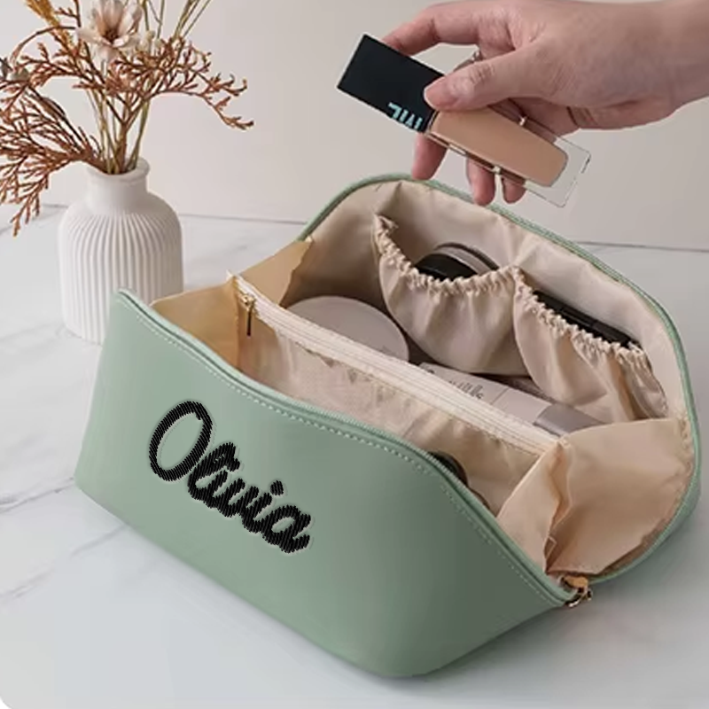 Custom Embroidered Travel Makeup Bag
