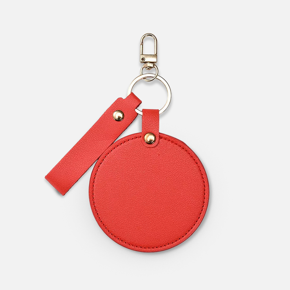 Custom Logo Compact Pocket Mirror Keychain