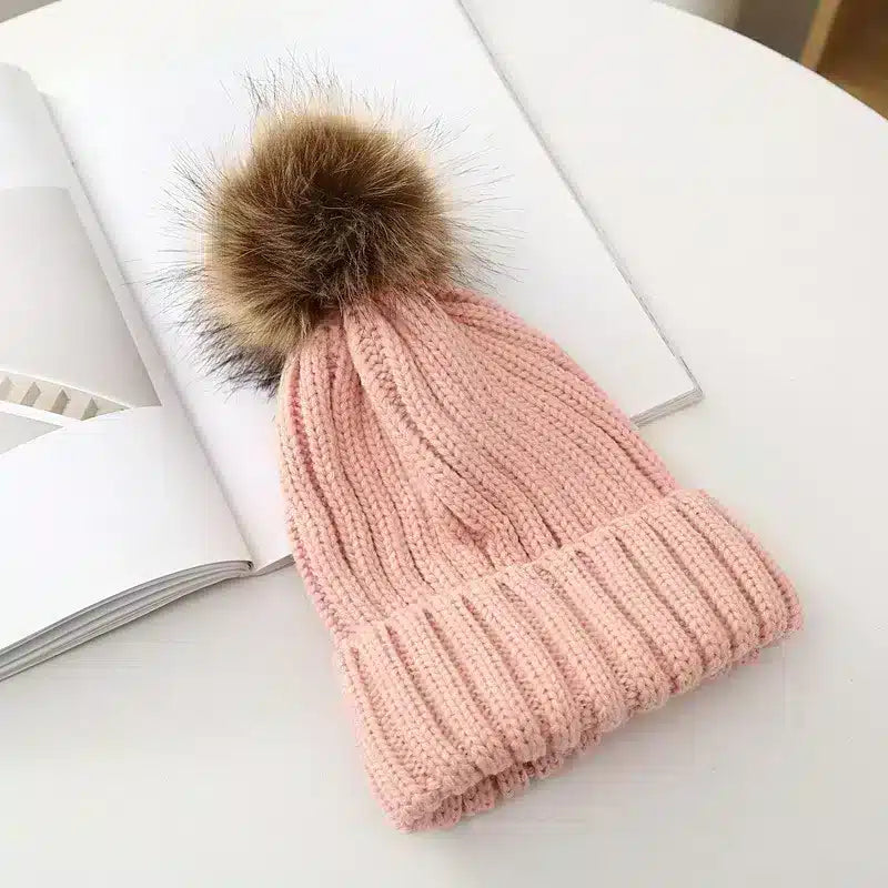 Wool Knit Beanie Hat