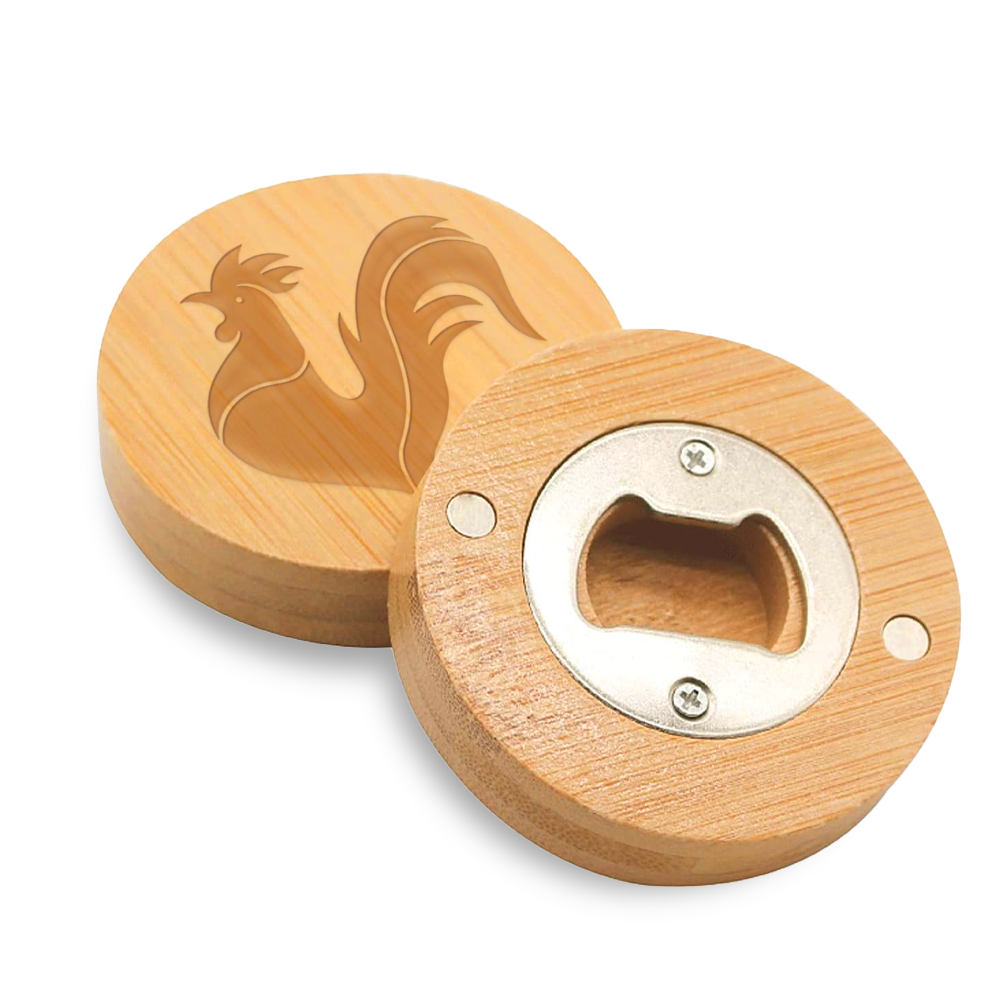 Custom Logo Wooden Magnetic Bottle Opener