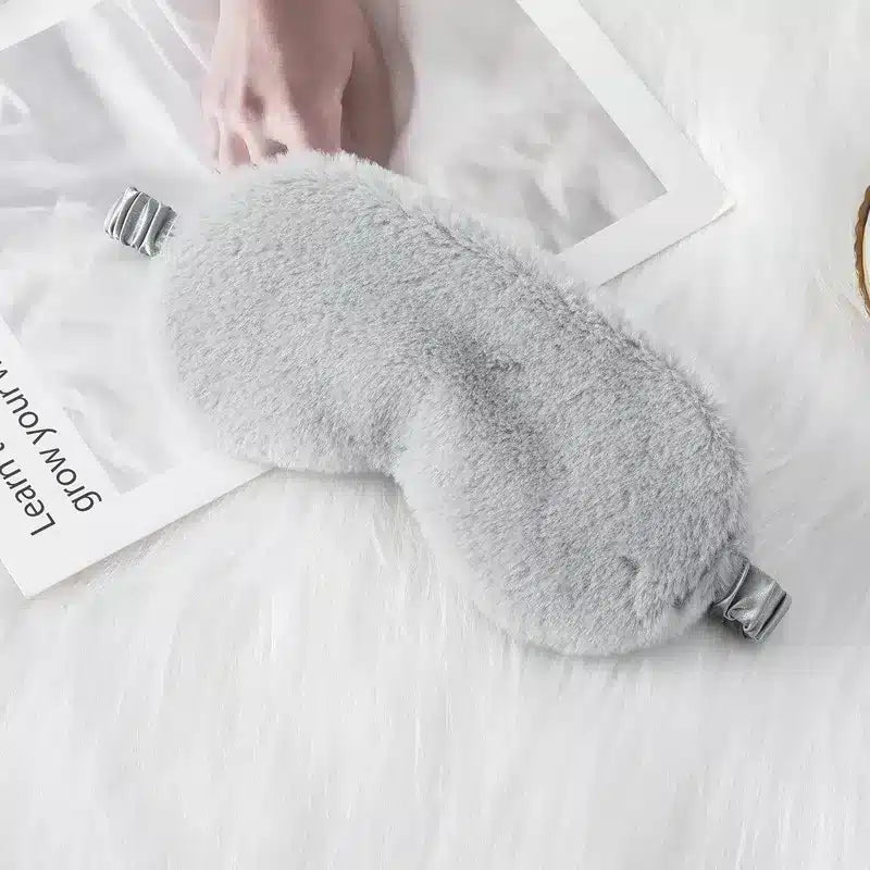 Plush Rabbit Hair Sleep Mask