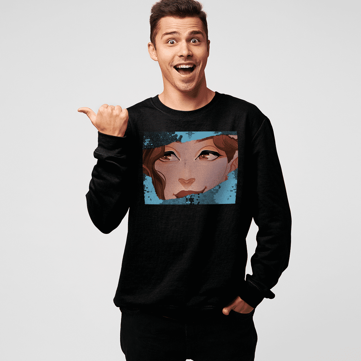 Sequin Sweatshirt for Adult - Double Sided Print