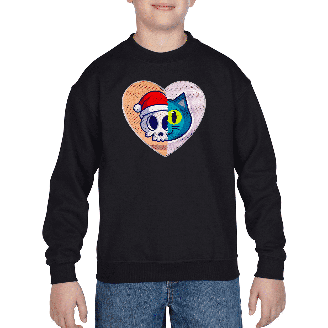 Sequin Sweatshirt for Kids - Double Sided Print