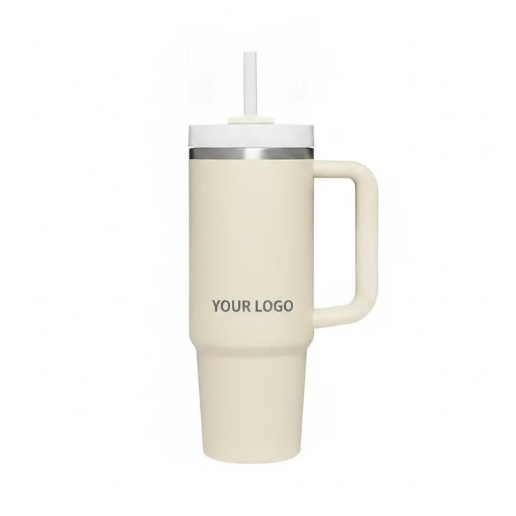 40oz Handle Tumbler with Straw