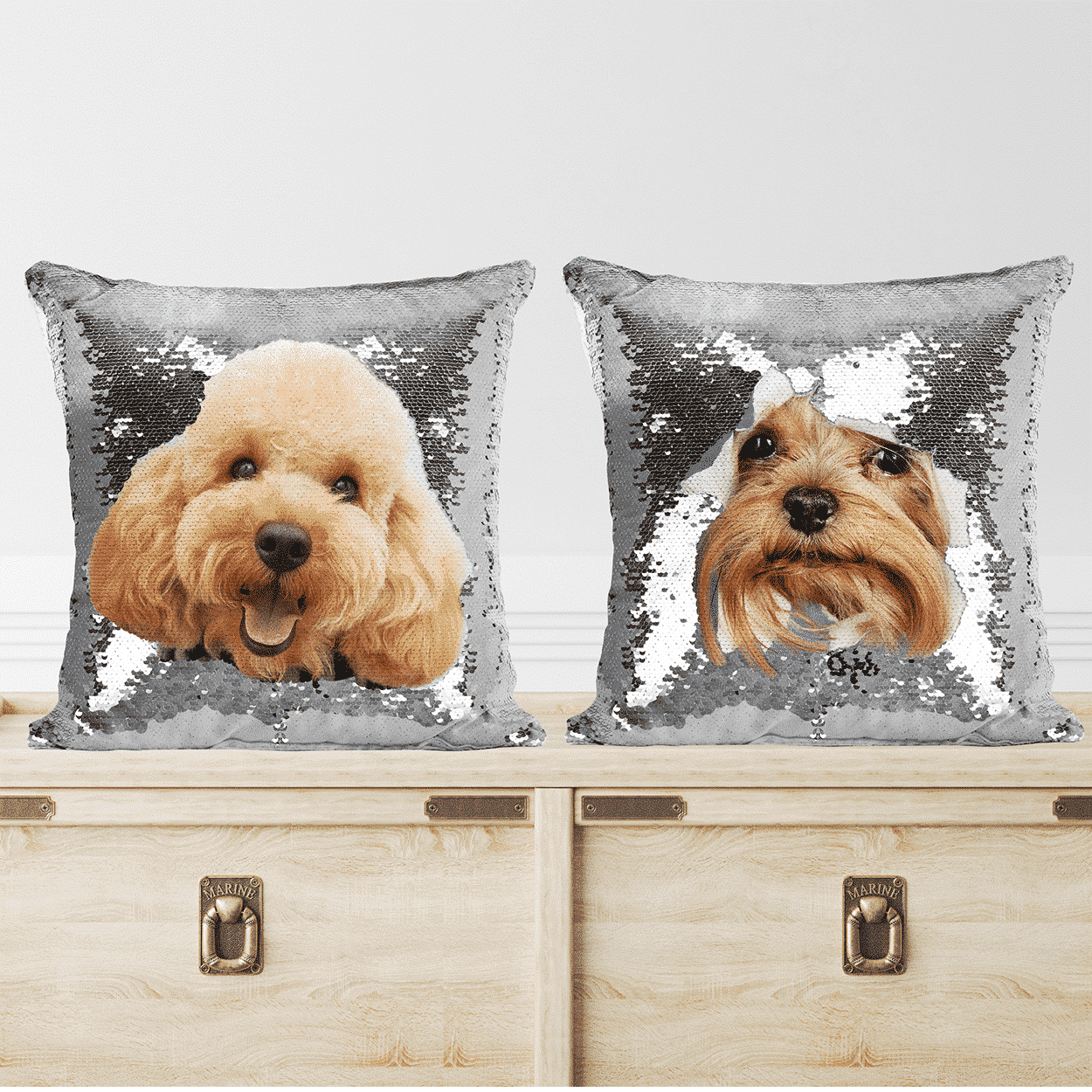 Double Sided Reversible Sequin Pillow