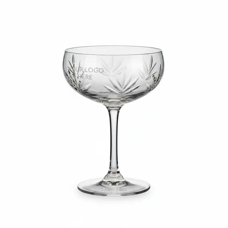 Engraved Tropical Cocktail Glass 6oz