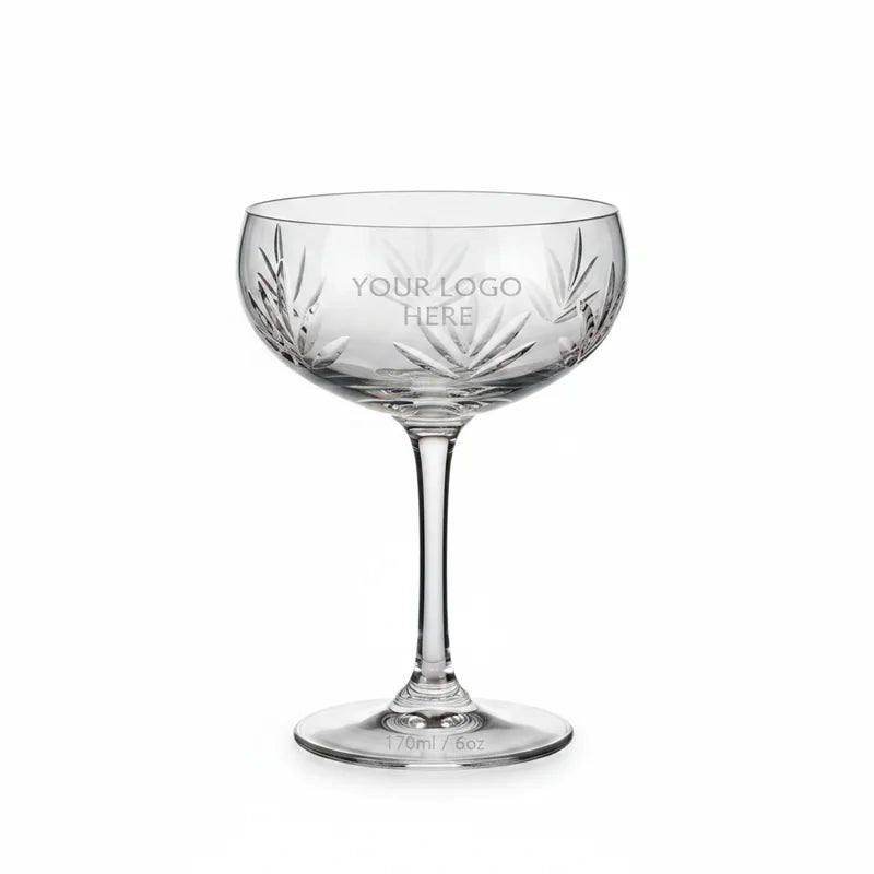 Engraved Tropical Cocktail Glass 6oz
