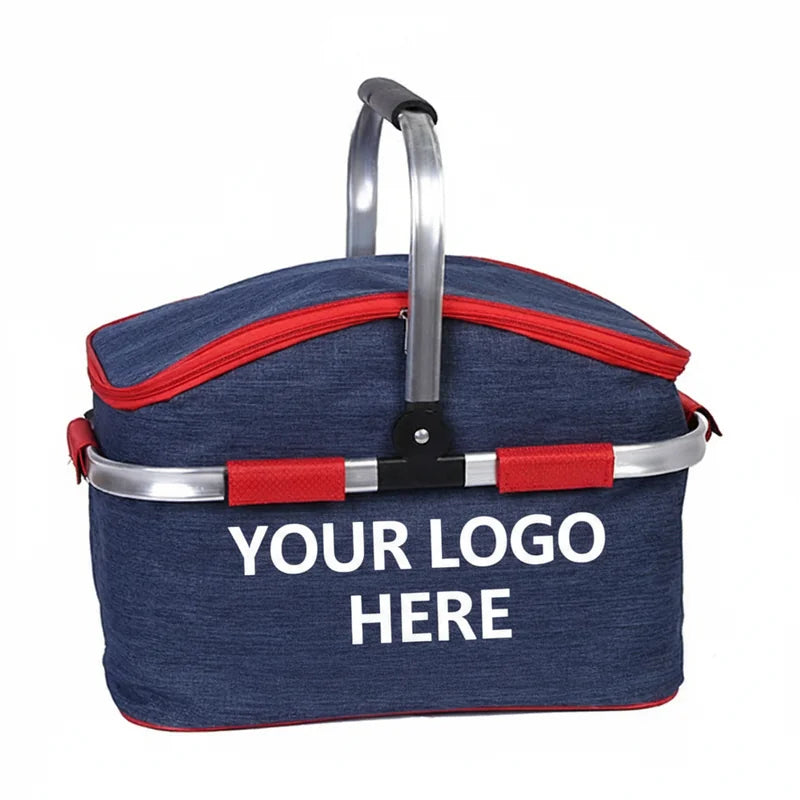Collapsible Insulated Picnic Cooler Basket