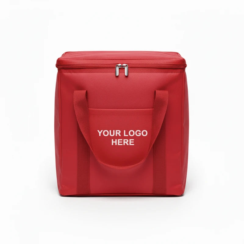 Insulated Grocery Cooler Tote — Red