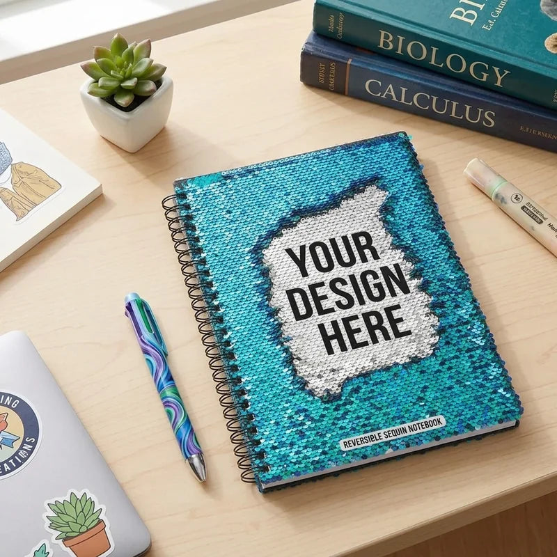 Reversible Sequin Notebook
