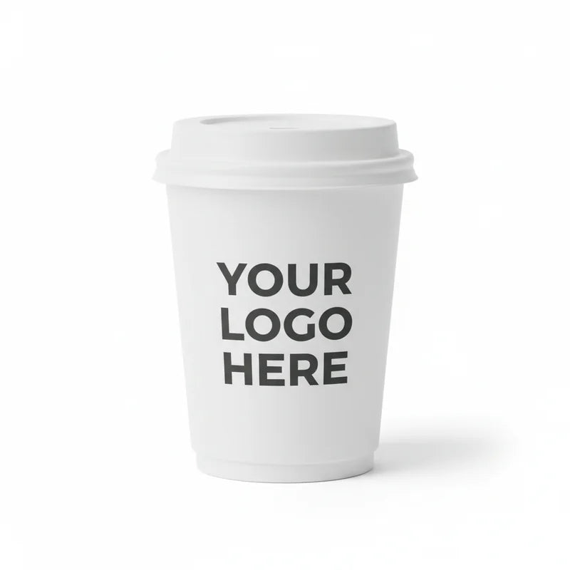 Takeaway Paper Cup 10oz White Lid