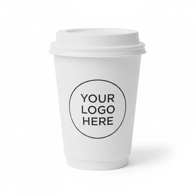 Takeaway Paper Cup 16oz White Lid