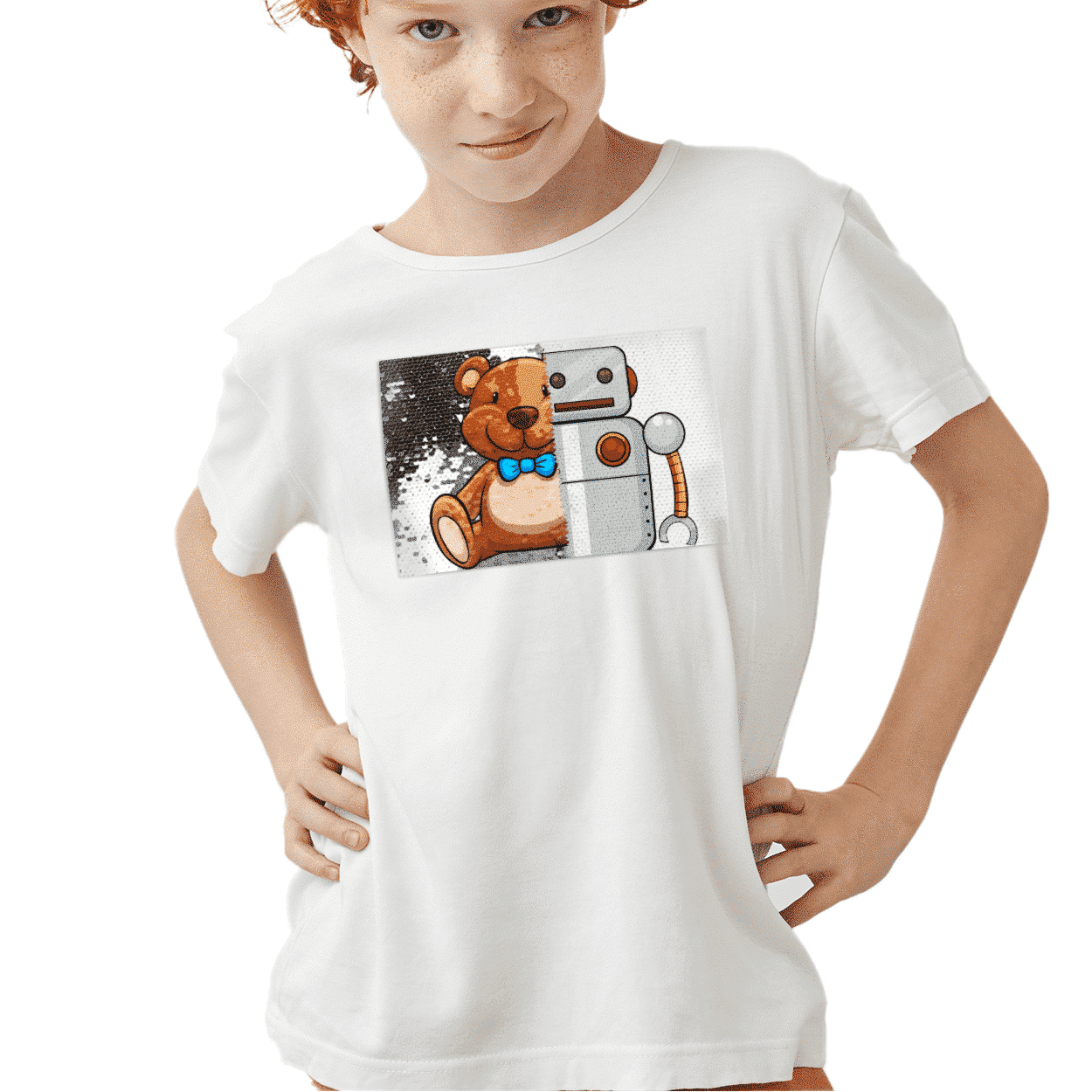 Sequin Shirt for Kids - Double Sided Print