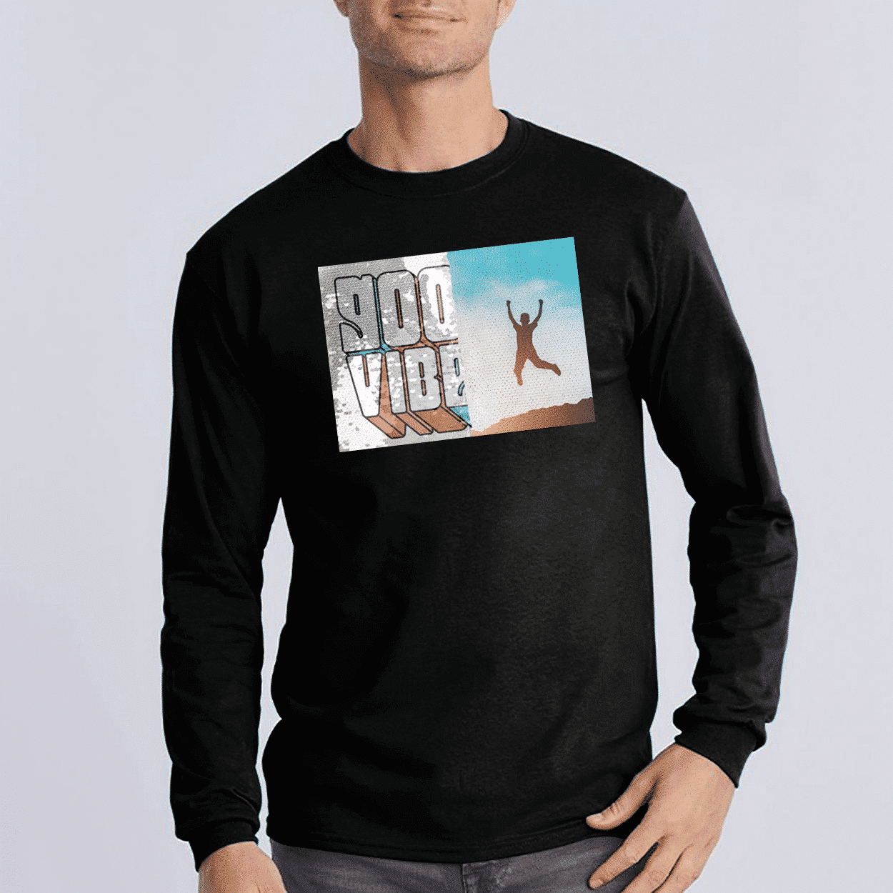 Sequin Long Sleeve Shirt for Adults - Double Sided Print