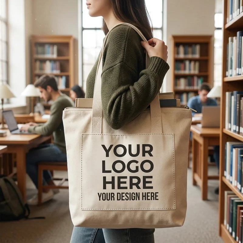 Zippered Tote Bag