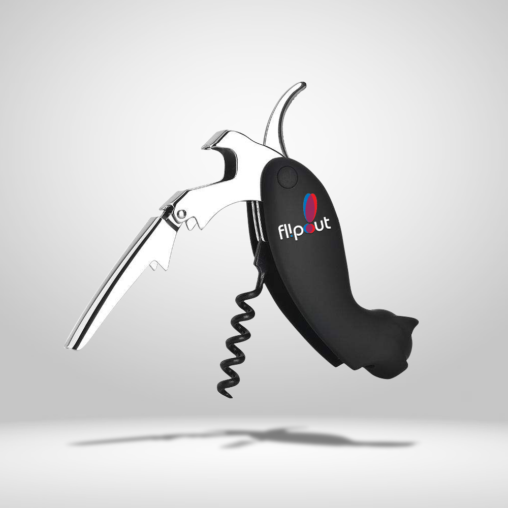 Branded Stainless Steel Wine Opener Set