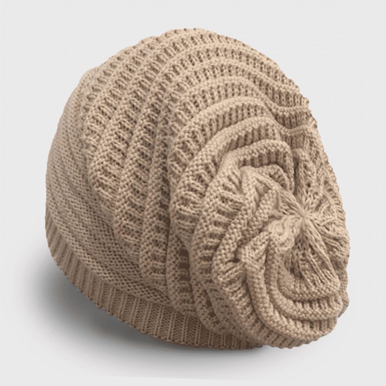 Womens Knitted Baggy Beanie