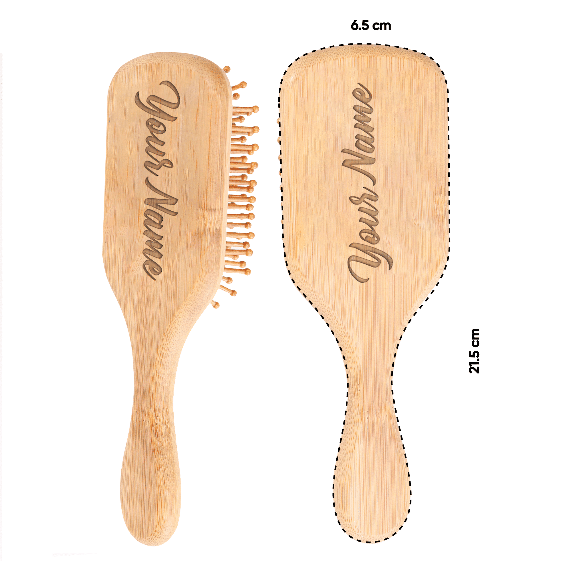 Engraved Wooden Hair Brush