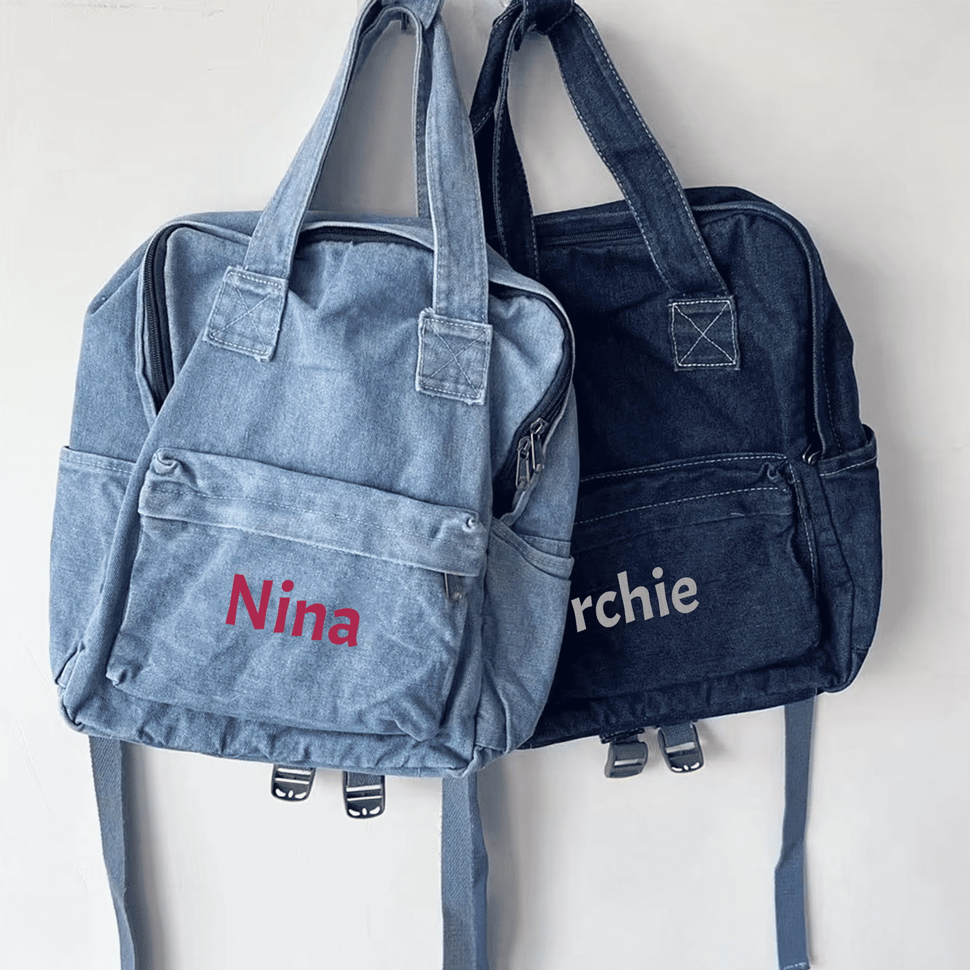 Denim Backpack for Kids and Adults