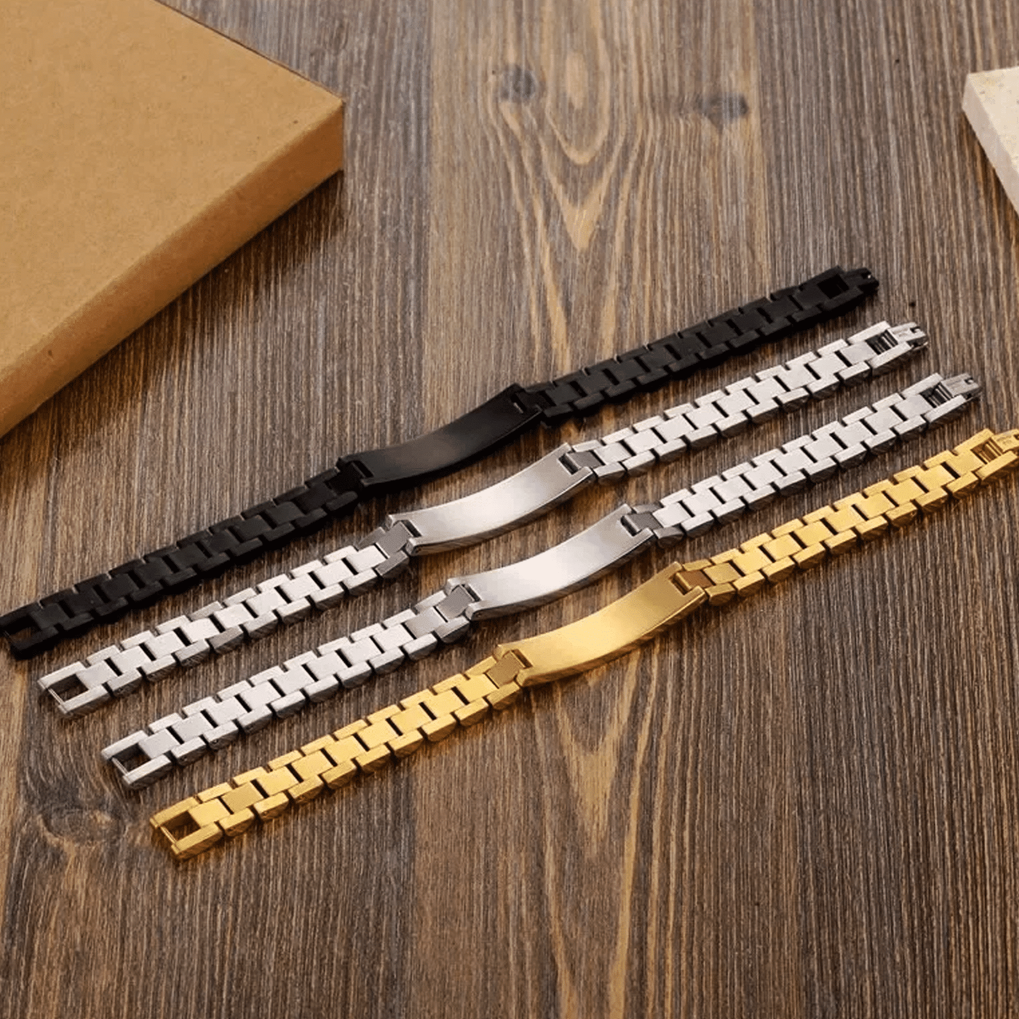 Engraved Clasp Bracelet