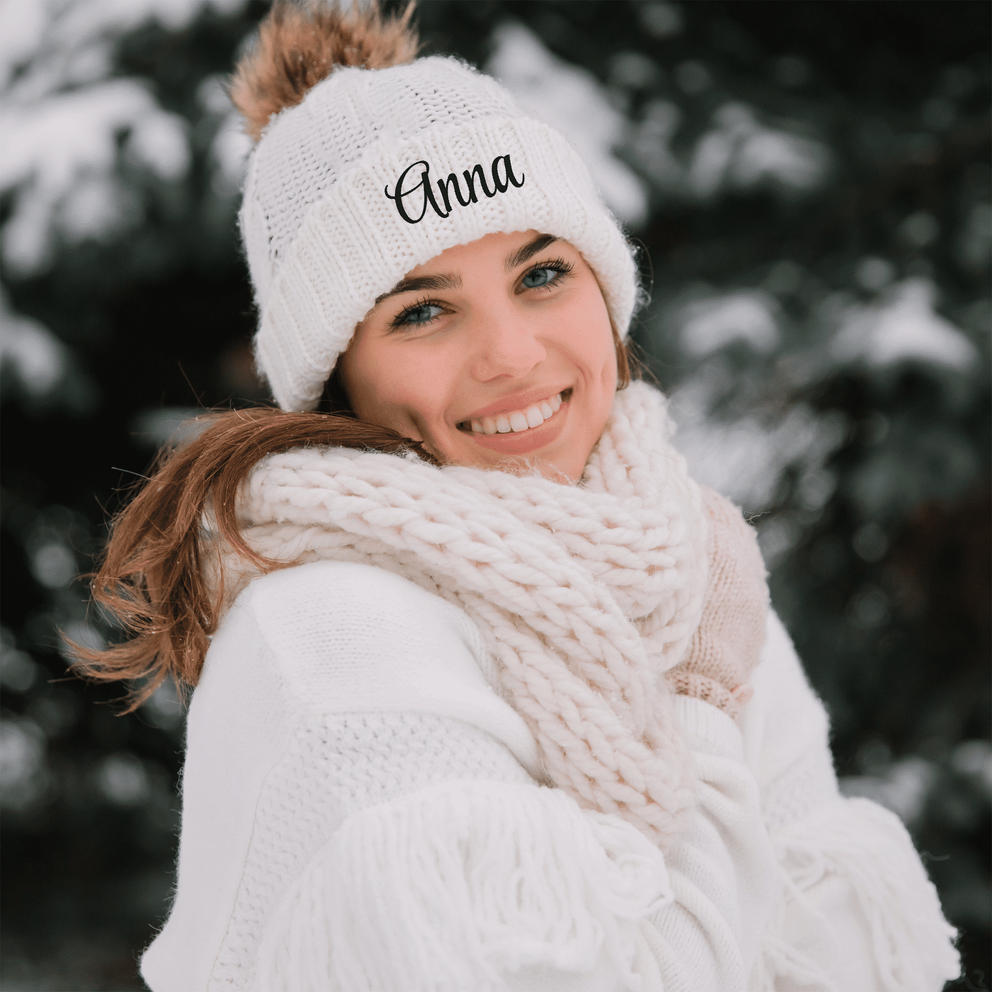 Wool Knit Beanie Hat